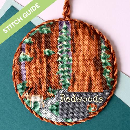 Stitch Guide   Explore America   Redwoods Stitch Guides/Charts Needlepoint.Com