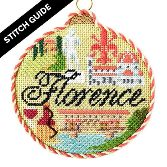 Stitch Guide - Florence Travel Round Stitch Guides/Charts Needlepoint.Com 