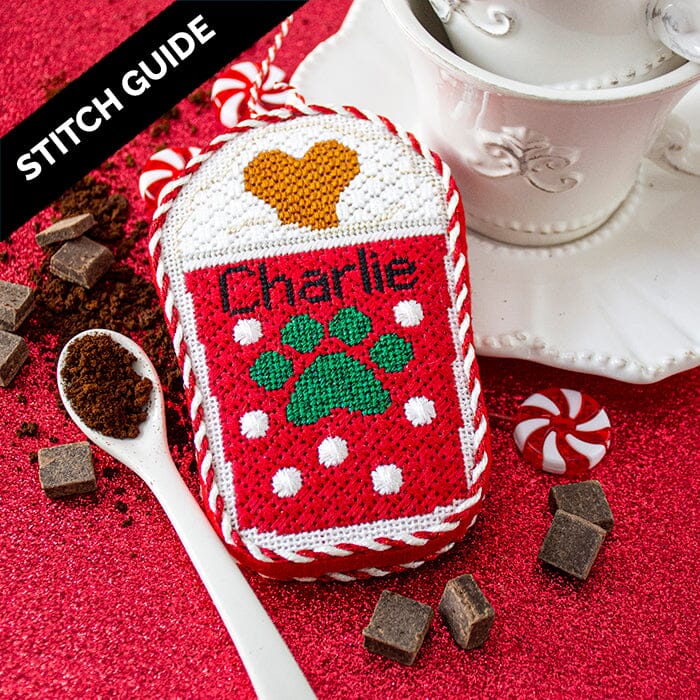 Stitch Guide Holiday Pup Cup Stitch Guides/Charts Needlepoint.Com