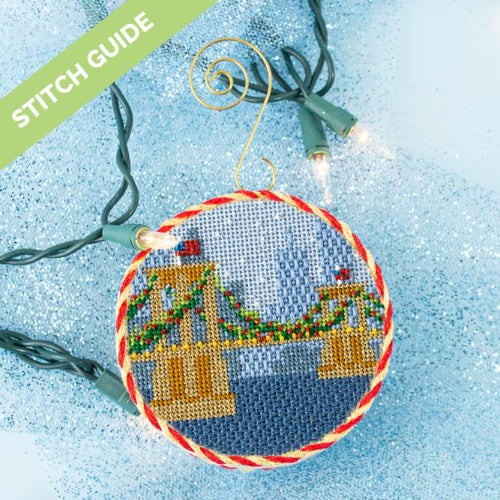 Stitch Guide   Holidays in New York   Brooklyn Bridge Stitch Guides/Charts Needlepoint.Com
