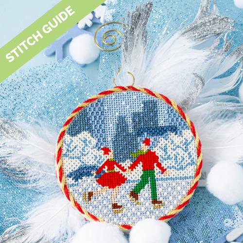 Stitch Guide - Holidays in New York - Central Park Ice Skating Stitch Guides/Charts Needlepoint.Com 