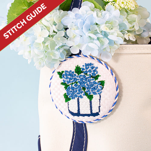 Stitch Guide   Hydrangea Basket Kit Stitch Guides/Charts Needlepoint.Com
