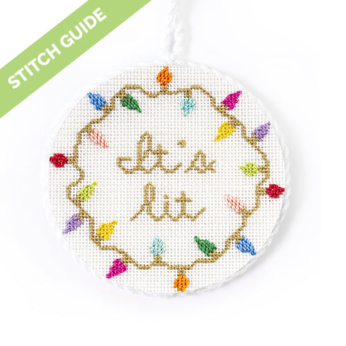 Stitch Guide It's Lit Stitch Guides/Charts Needlepoint.Com