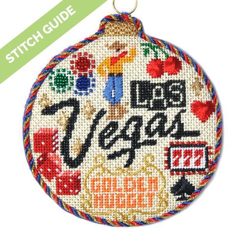Stitch Guide   Las Vegas Travel Round Stitch Guides/Charts Needlepoint.Com