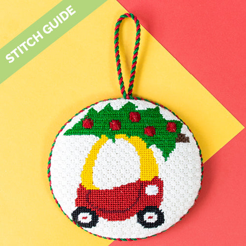 Stitch Guide - Little Christmas Car Stitch Guides/Charts Needlepoint.Com 