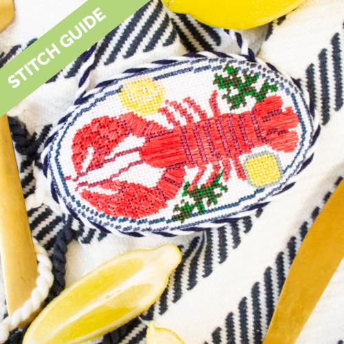 Stitch Guide Lobster Dinner Stitch Guides/Charts Needlepoint.Com