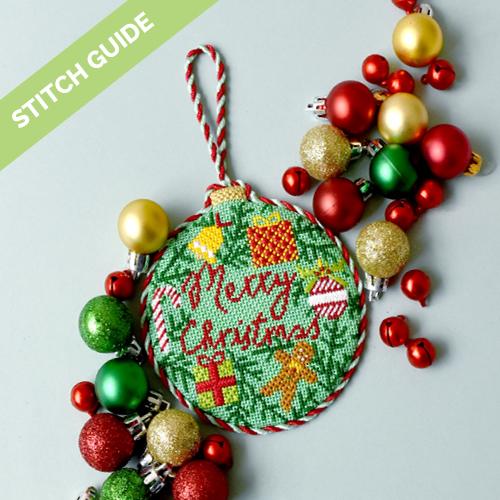 Stitch Guide - Merry Christmas Bauble Stitch Guides/Charts Needlepoint.Com 