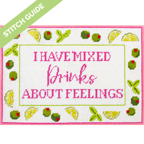 Stitch Guide - Mixed Drinks About Feelings Stitch Guides/Charts Needlepoint.Com 