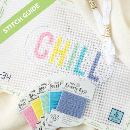 Stitch Guide Multicolored Chill Pill Stitch Guides/Charts Needlepoint.Com