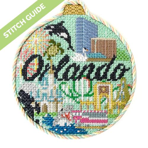 Stitch Guide Orlando Travel Round Stitch Guides/Charts Needlepoint.Com - 1