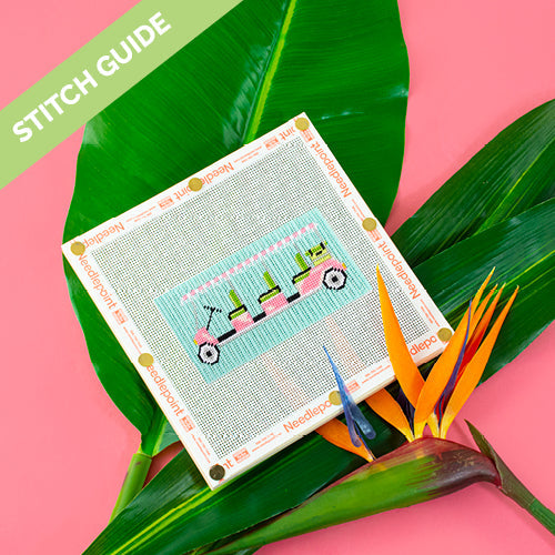 Stitch Guide Palm Beach Golf Cart Stitch Guides/Charts Needlepoint.Com
