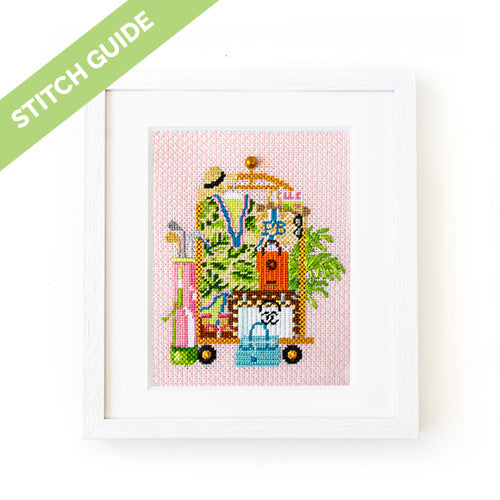 Stitch Guide Palm Beach Luggage Cart Stitch Guides/Charts Needlepoint.Com