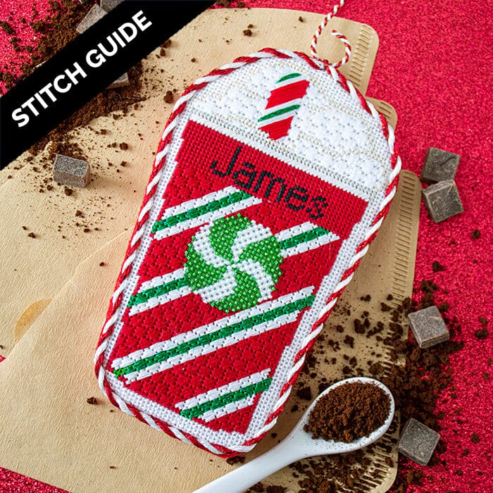 Stitch Guide Peppermint Holiday Cup Stitch Guides/Charts Needlepoint.Com