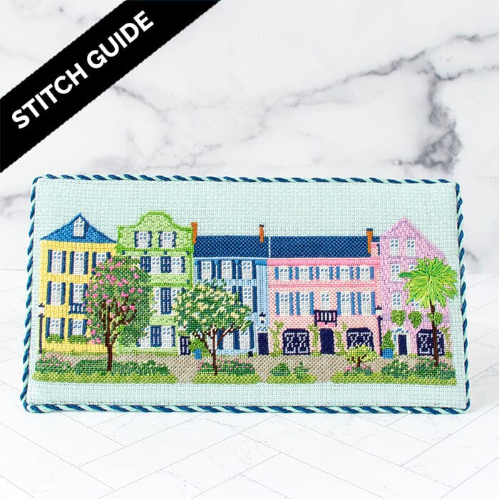 Stitch Guide Rainbow Row Pillow on 18 Stitch Guides/Charts Needlepoint.Com