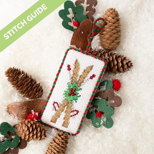 Stitch Guide Retro Ski Lodge Skis Stitch Guides/Charts Needlepoint.Com