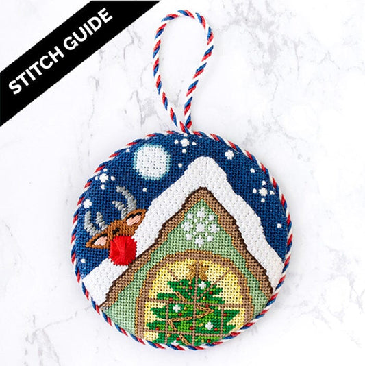 Stitch Guide - Rudolph on Roof Stitch Guides/Charts Rebecca Wood Designs 