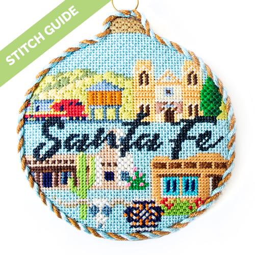Stitch Guide   Santa Fe Travel Round Stitch Guides/Charts Needlepoint.Com