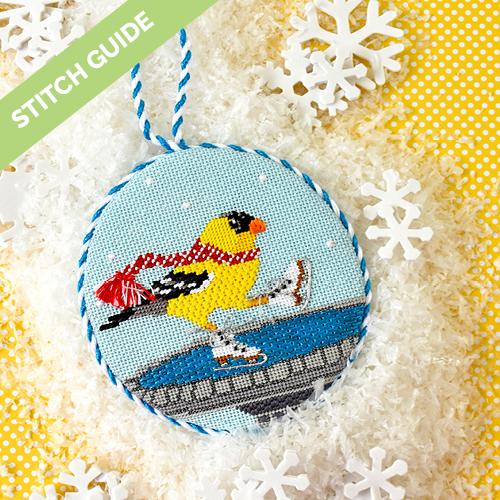 Stitch Guide Skating Goldfinch Stitch Guides/Charts Needlepoint.Com