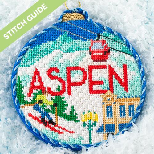 Stitch Guide - Ski Resorts - Aspen Stitch Guides/Charts Needlepoint.Com 
