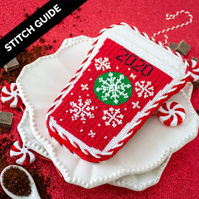 Stitch Guide Snowflake Holiday Cup Stitch Guides/Charts Needlepoint.Com