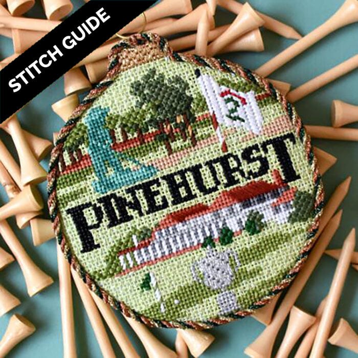 Stitch Guide Sporting Round Pinehurst Stitch Guides/Charts Needlepoint.Com