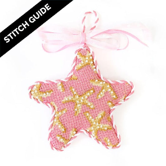 Stitch Guide - Starfish on Pink Starfish Ornament Stitch Guides/Charts Needlepoint.Com 