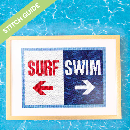 Stitch Guide - Swim Surf on 18 Stitch Guides/Charts Needlepoint.Com