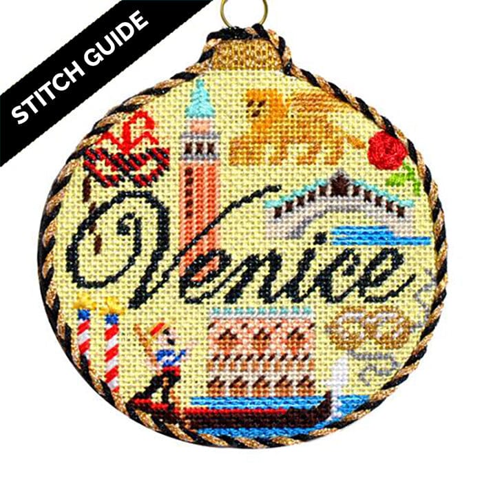 Stitch Guide Venice Travel Round Stitch Guides/Charts Needlepoint.Com