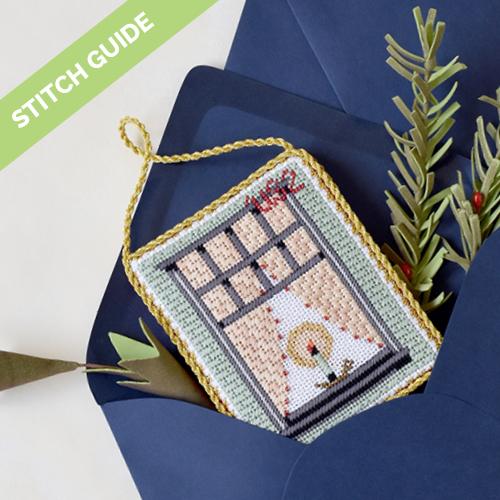 Stitch Guide Vintage Stamp Collection Window with Candle Stitch Guides/Charts Needlepoint.Com