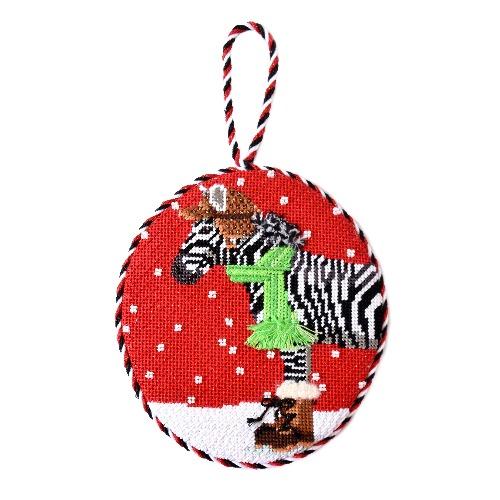 Stitch Guide Zebra in Boots Stitch Guides/Charts Needlepoint.Com