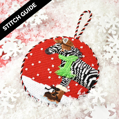 Stitch Guide Zebra in Boots Stitch Guides/Charts Needlepoint.Com