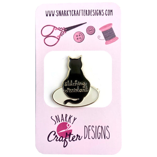 Stitching Assistant Kitty Needleminder Accessories Snarky Crafter Designs Black - 1