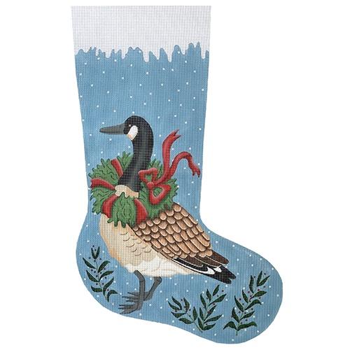 Stocking - Canada Goose Painted Canvas Kate Dickerson Needlepoint Collections
