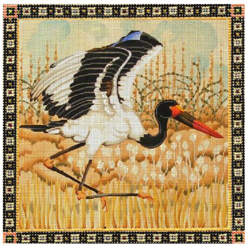 Stork on 18 Painted Canvas Melissa Shirley Designs