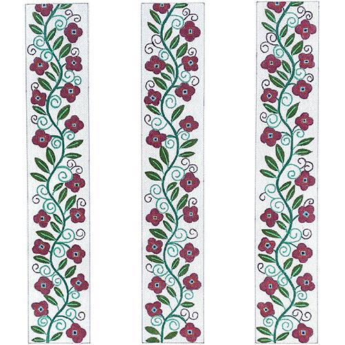 Strapped in Violets Luggage Straps Painted Canvas The Meredith Collection - 1