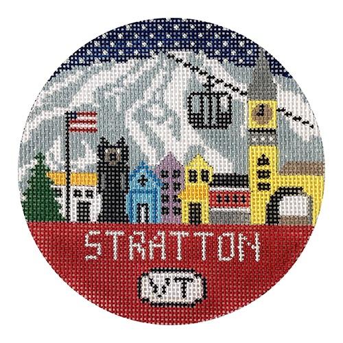 Stratton Round Painted Canvas Doolittle Stitchery