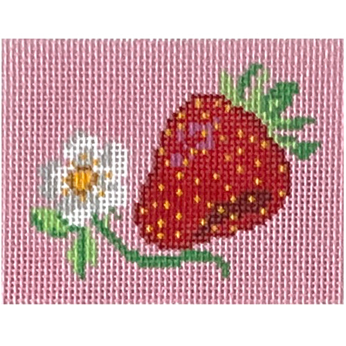 Strawberry Patch Painted Canvas Blue Ridge Stitchery