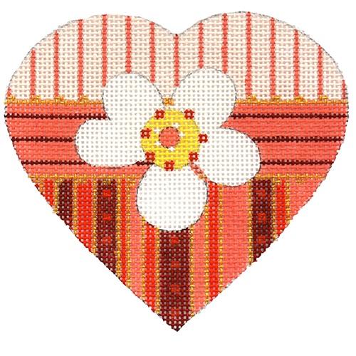 Striped Heart Painted Canvas Melissa Shirley Designs - 1