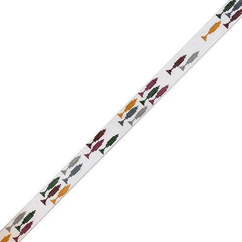 Stylized Fish Belt Painted Canvas The Meredith Collection - 1