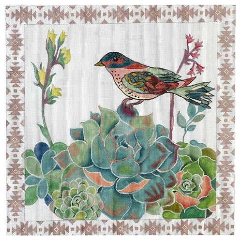 Succulents with Bird Painted Canvas Love You More - 1