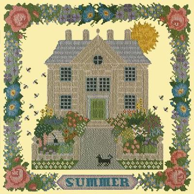 Summer Sampler Needlepoint Kit Kits Elizabeth Bradley Design Butter Yellow 