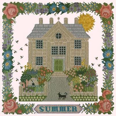 Summer Sampler Needlepoint Kit Kits Elizabeth Bradley Design Cream 