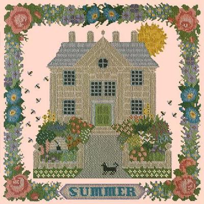 Summer Sampler Needlepoint Kit Kits Elizabeth Bradley Design Salmon Pink