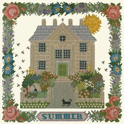 Summer Sampler Needlepoint Kit Kits Elizabeth Bradley Design Winter White 