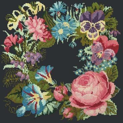 Summer Wreath Needlepoint Kit Kits Elizabeth Bradley Design Black