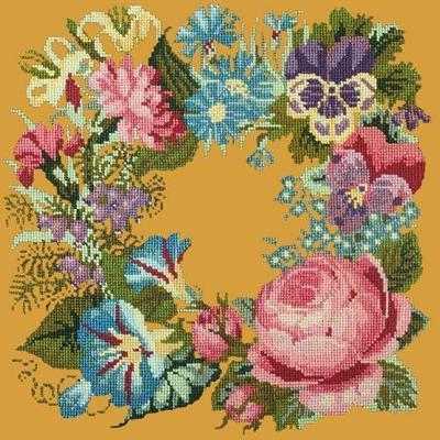 Summer Wreath Needlepoint Kit Kits Elizabeth Bradley Design Yellow 