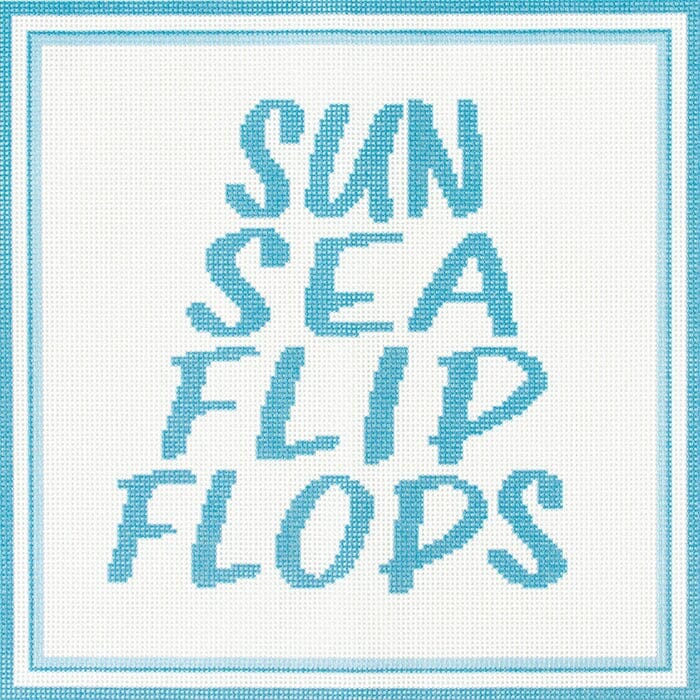 Sun Sea & Flip Flops Kit Kits Needlepoint To Go 