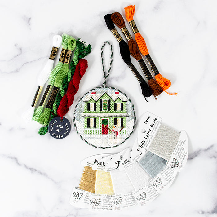 Sunday Stitch Along Green Christmas House Kit Kits Rebecca Wood Designs - 1