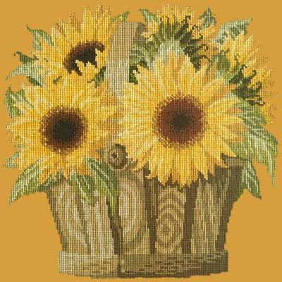 Sunflower Basket Needlepoint Kit Kits Elizabeth Bradley Design Yellow