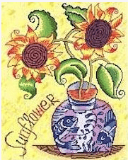 Sunflower Painted Canvas Birds of a Feather - 1